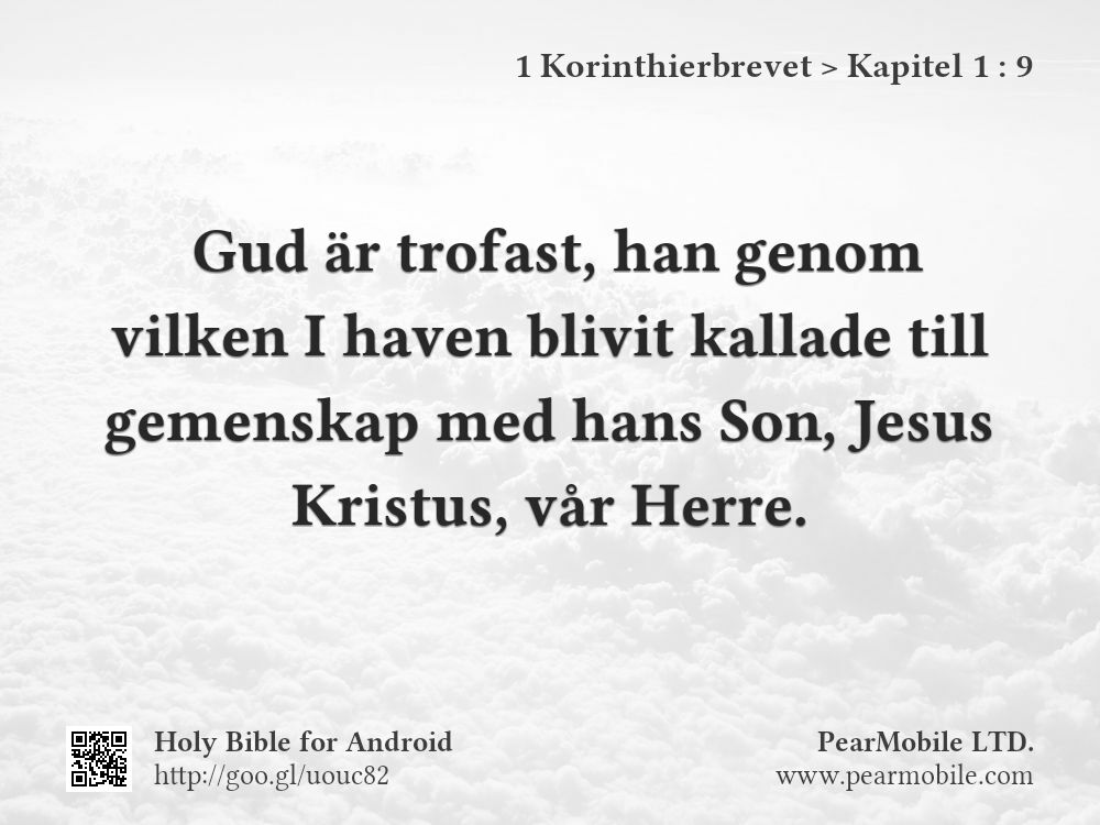 1 Korinthierbrevet, Kapitel 1:9